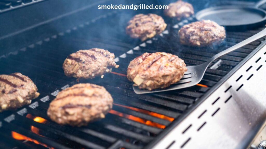 What factors should I consider when determining the number of briquettes needed for grilling a large batch of burgers?